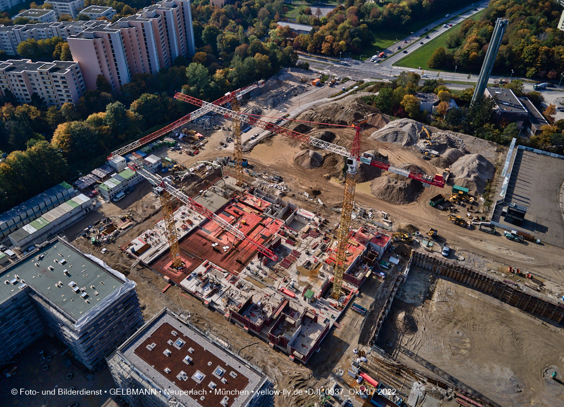 13.10.2022 - Baustelle Alexisquartier und Pandion Verde in Neuperlach